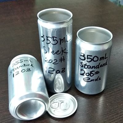 二重コーティングBPAの自由な注文の収縮はふた12oz 16ozが付いているAluminunの缶にスリーブを付ける